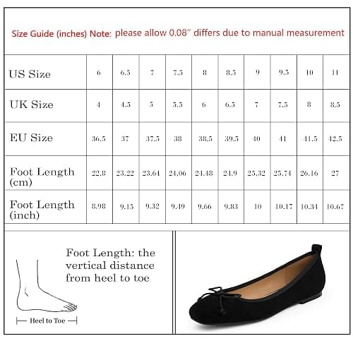 Modatope Ballet Flats with Bow Ballerina Closed Square Toe Slip on Bowknot Flats Shoes for Women Dressy thumbnail 8
