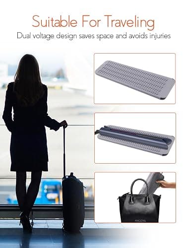 ANGENIL Flat Iron Wide 1.6 Inch Hair Straightener for Thick Hair, Dual Voltage Hair Straightener and Curler 2 in 1, Ceramic Flat Iron with Silicone Heat Resistant Mat Pouch, Fast Heating, LCD Display thumbnail 7