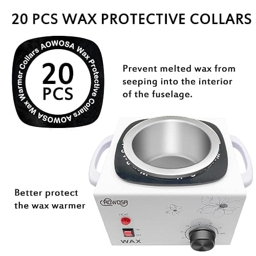 Professional Waxing Kit Wax Warmer Single Pot Wax Heater Machine for Hair Removal, Large Waxing Pot with Non-Stick Easy Clean Pot, 50 Sticks & 20 Collar, for Spa Salon Beauty Esthetician Home(White) thumbnail 2