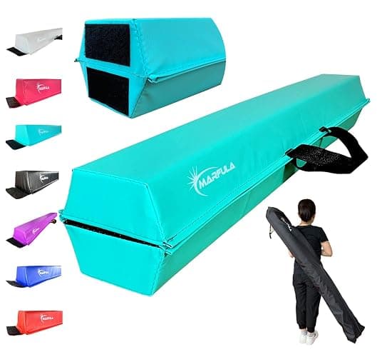 MARFULA Balance Beam - Folding Floor Gymnastics Equipment for Kids, Non Slip Base - 6 FT to 10 FT for Home Gym Use - Image 1