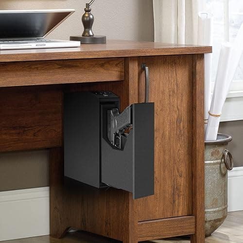 Digital Slider Handgun Gun Safe, Pistol Safe for Nightstand, Desk, Bed Side, Wall, Truck - Auto Sliding Door Hand Gun Safe for Pistol thumbnail 6