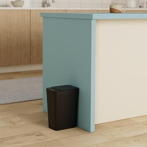 Bathroom Trash Can with Lid, KOEYLE 2 Pack 2.2 Gallon Automatic Touchless Garbage Can, Small Motion Sensor Smart Trash Can, Slim Waterproof Trash Bin for Bedroom, Bathroom, Office, Living Room (Black) thumbnail 2