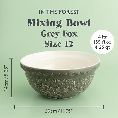 Mason Cash | In the Forest S12 Fox Embossed Mixing Bowl - 4.25 Quart thumbnail 4