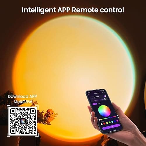 Tsrarey Sunset Lamp Projector with Remote Control, Multiple Colors LED APP Control Sunset Light Three Control Methods Night Light for Room Decor/Christmas Gifts/Photography/Party/Bedroom Decor thumbnail 3