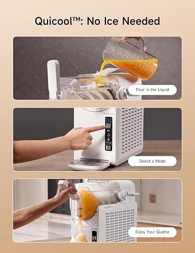 HiCOZY F1 Slushie Machine, Professional Frozen Drink Maker, Slushy Machine for Home, No Ice Needed, Self-Cleaning, 5 Presets for Milkshakes, Cocktail, Frappes, and More thumbnail 3
