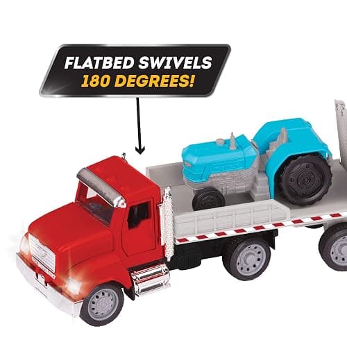 Driven by Battat – 7-Inch Flatbed Truck Toy with Lights & Sounds, Movable Parts, Construction Vehicle for Boys & Girls, Durable Design, Realistic Details, 3+ Years Toy for Kids thumbnail 7