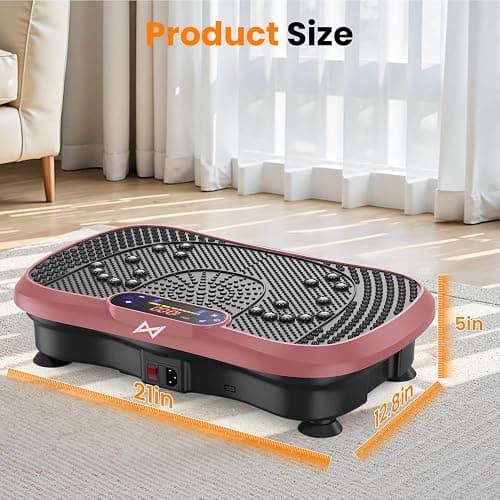 AXV Vibration Plate Fitness Platform Exercise Machine Vibrating Shaking Full Body Shaker Workout Vibrate Stand Shake Board Sport for Weight Loss Fat Burner for Gym Home Office thumbnail 8