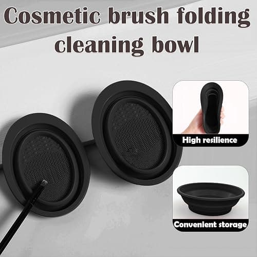 GZIXBDA Makeup Brush Set, 48Pcs Makeup Tool Set Premium Synthetic Foundation Concealers Powder Eye Shadows Makeup Brushes Kit for for Beginner Professional, Black thumbnail 6