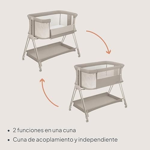 lionelo Luna Cuna de colecho portátil con colchon Cuna de Viaje Bebe co-Sleeping Desde recién Nacido hasta los 9 kg Altura e inclinación Regulables 4 Ruedas con Bloqueo ventilada | De Colecho, Portátil con Colchón Cuna de Viaje Bebé Co-Sleeping desde Recién Nacido, Ruedas con Bloqueo Ventilada thumbnail 7
