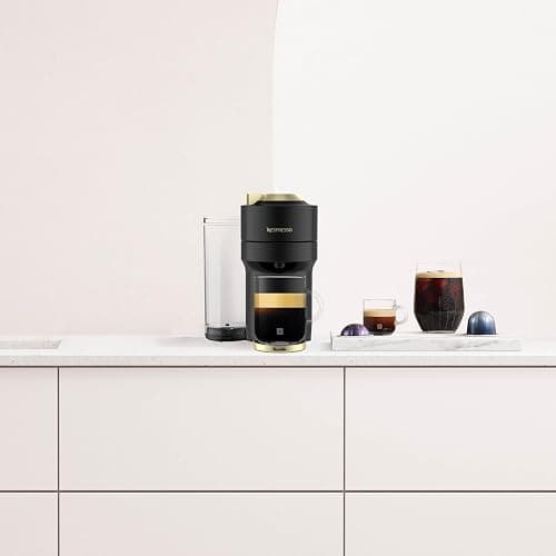 Nespresso Vertuo Pop+ Deluxe Coffee and Espresso Machine by Breville - Matte Black and Gold thumbnail 6