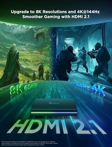 Govee HDMI 2.1 Sync Box 2, AI Sync Box with TV Backlight, Supports 8K@60Hz, 4K@144Hz, VRR and ALLM, Works with Matter and Alexa, RGBIC LED Light Strip for 55-65 inch TVs, 75 LEDs/m thumbnail 2