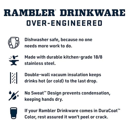 YETI Rambler 42 oz Tumbler with Handle and Straw Lid, Travel Mug Water Tumbler, Vacuum Insulated Cup with Handle, Stainless Steel, White thumbnail 2