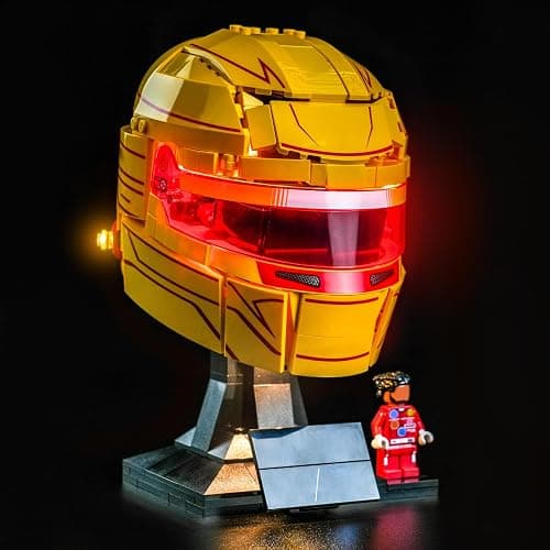 BRICKSHINING LED Lighting Compatible with LEGO 43022 Scuderia Ferrari HP Lewis Hamilton Helmet - JUST Lights,Light Kit Compatible with LEGO 43022,NOT Included The Model thumbnail 8