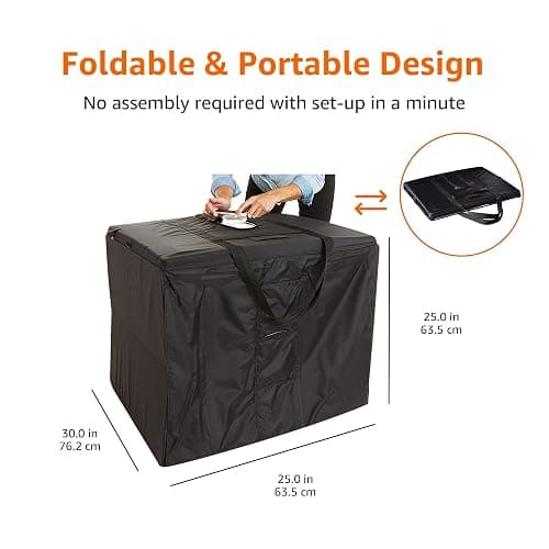 Amazon Basics Portable Foldable Photo Studio Box with LED Light, 1 Count (Pack of 1), Black, 25 x 30 x 25 Inches - 1 Count (Pack of 1) thumbnail 6