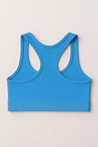 Kurve Girl’s Stretchy Crop Racerback Undershirt Training Sports Bra, UV Protective Fabric, UPF 50+, Made in USA, thumbnail 3
