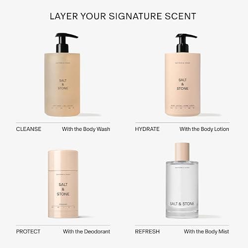 Salt & Stone Hair & Body Mist for Women & Men, Saffron & Cedar 3.4 fl oz | Body & Hair Mist, Sweet & Ambery Scented Body Spray, Gender Neutral Fragrance with Glycerin & Red Algae, Vegan, Paraben-Free thumbnail 8
