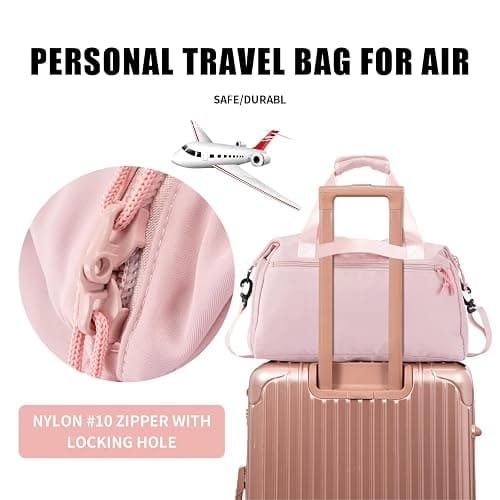 VEAGIA Weekender Duffel Bag With Shoe Compartment And Wet Pocket-Luggage Everyday Overnight Bag for Men and Women Travel-Carry On Gym Bag thumbnail 5