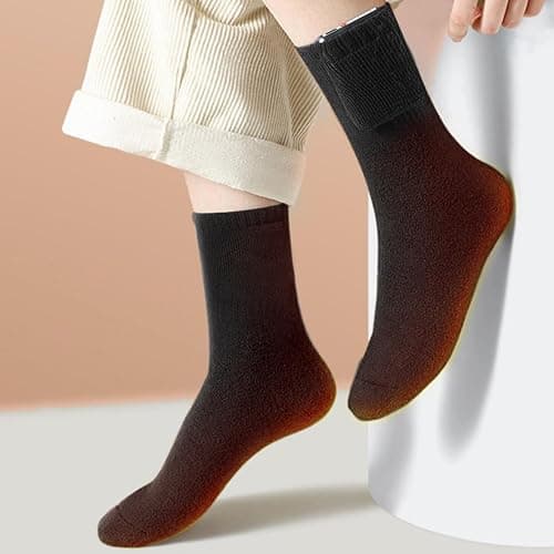 Beheizte Socken, 2025 Beheizte Socken, Kaltes Wetter USB-Heizsocke, 3 Sekunden Schnelle Heizung, 55? Konstante Temperatur, Kältefest QuickHeating Lange Fußwärmer Socke thumbnail 3