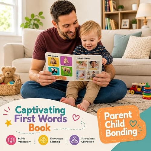 Speech Therapy Materials & Learning Toys for 1-2 Year Old, Preschool Learning Activities with Phonic Baby Flash Cards for 12 to 18 Months, Montessori Toys, First Words & Board Books by Pidoko Kids thumbnail 6
