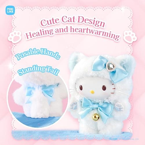 MINI LIKE Hello Kitty Blind Box - Sanrio Kuromi My Melody Sweet Piano Shining Meow Series Cute Vinyl Plush Collectible Mystery for Bag Charms Home Office Decor Birthday Couple Gifts,1Pcs Random thumbnail 8
