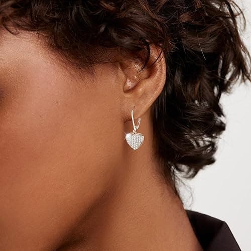 ALEXCRAFT 925 Sterling Silver Dangle Earrings, 14K Gold Plated Heart Waterdrop Earring for Women Trendy Hypoallergenic Leverback Earings Wedding Cubic Zirconia Dangle Earrings Jewelry for Women thumbnail 5
