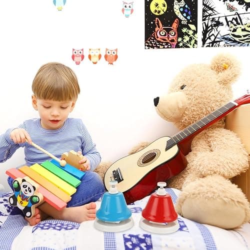 MUXHEL 8 Pcs Rainbow Desk Bells, 8 Notes Diatonic Metal Musical Bells, Musical Bells Musical Learning for Musical Teaching Church thumbnail 6
