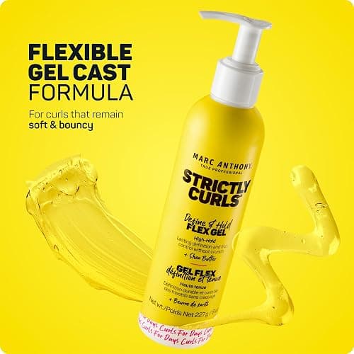 Marc Anthony Hair Styling Gel for Curly Hair, Strictly Curls - Long Lasting Strong Hold Curl Defining Hair Gel for Medium & Coarse Curls - Added Shine & No Flaking - Hair Products Reduces Frizz thumbnail 6