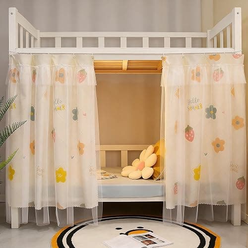 Ingzy Top Bottom Bunk Bed Curtains,Loft Bed Canopy Curtains | Blackout Privacy, with Rope & Buckles, Breathable Dustproof, Bunk Accessories for Kids Teens Twin Size Dorm Room thumbnail 8
