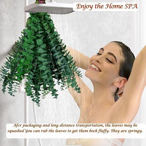 10 Pcs Dried Preserved Eucalyptus for Shower ,17" Real Natural Fresh Hanging Eucalyptus Stems,Real Leaves Branches for Vase Filler,Bathroom,Wedding,Dried Flowers Arrangement Decor - Green-10pcs thumbnail 4