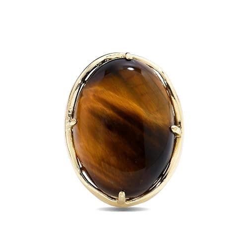 xinpeng Natural Stone Adjustable Finger Rings Semi Precious Oval Shaped Gemstone Jewelry For Women Anniversary Birthday Wedding Gift - Image 1