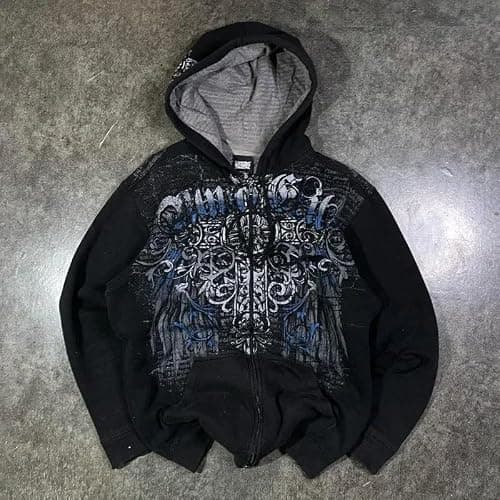Pdxnyxx Streetwear Jacket Y2k Grunge Zip Up Hoodie Women Men Oversized Emo Goth 2000s Graphic Hoodie Baggy Sweatshirts thumbnail 4
