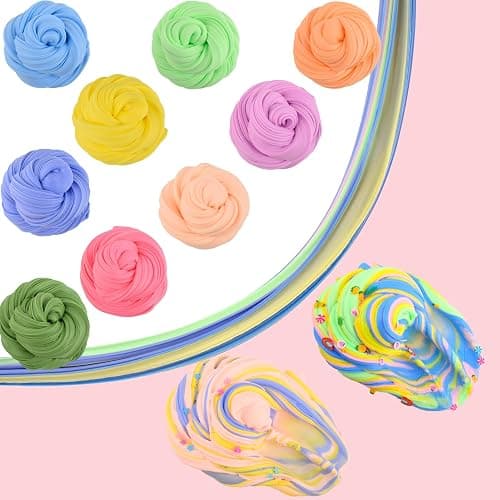 Butter Slime Kit with 64 Pack, Super Soft and Non-Sticky, Birthday Gifts for Boys and Girls, Scented Slime Party Favors, Stress Relief Toys, School Prizes, DIY Putty Toys for Kids Aged 6-12 thumbnail 5