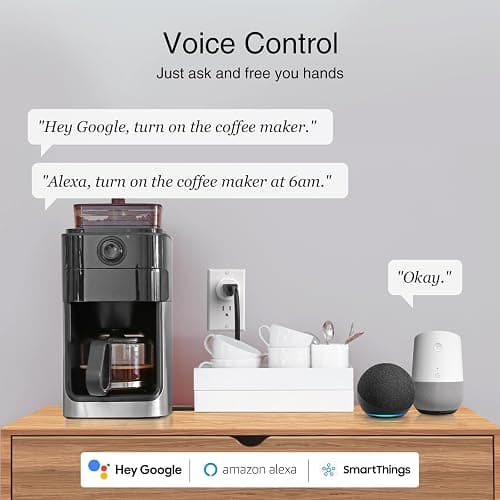GHome Smart Plug, WiFi Smart Plugs Work with Alexa and Google Home, Smart Outlet Timer with APP Remote Control, 2.4GHz Wi-Fi Only, No Hub Required, ETL FCC Listed, White thumbnail 4