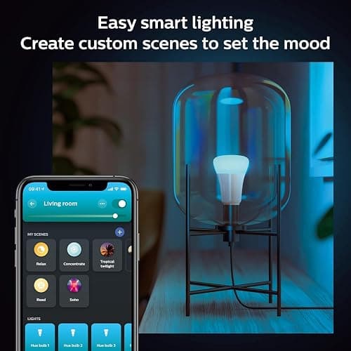 Philips Hue Smart 60W A19 LED Bulb - White and Color Ambiance Color-Changing Light - 1 Pack - 800LM - E26 - Indoor - Control with Hue App - Works with Alexa, Google Assistant and Apple Homekit thumbnail 6