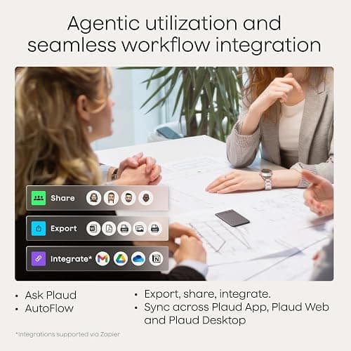 Plaud Note AI Voice Recorder Transcribe & Summarize, Non-Pro Version | AI Note Taker for Meetings, Calls, Lectures, Professionals & Teams, 112 Languages, App Control, Case Included, Starlight thumbnail 6