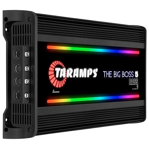 Taramps The Big Boss 5 Bass Black Monoblock RGB Effects 0.5~2 Ohms 5000 Watts Rms Multi-Impedance Digital Amplifier Car Audio System, LED Monitor Indicator, Class D, Crossover, 5k amp, Great for Subs thumbnail 3