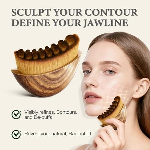 Lymphatic Contour Face Brush, Lymphatic Drainage Brush for Face, Chin & Neck. Features a Newly Upgraded Ergonomic Design for Precise Skin Fit, Suitable for All Skin Types thumbnail 3