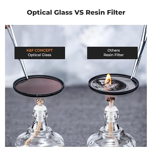 K&F Concept 58mm UV/CPL/ND Lens Filter Kit (3 Pieces)-18 Multi-Layer Coatings, UV Filter + Polarizer Filter + Neutral Density Filter (ND4) + Cleaning Cloth+ Filter Pouch for Camera Lens (K-Series) thumbnail 3
