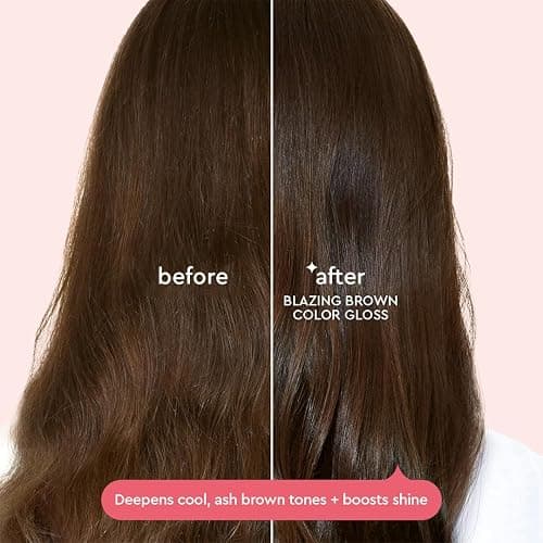 Glaze Supergloss Color Conditioning Gloss With Dispensing Pump – Hydrating Semi-Permanent Color Hair Gloss & Shine Boost – For Natural Medium to Dark Brown Hair – 6.4 Fl Oz - Blazing Brown thumbnail 3