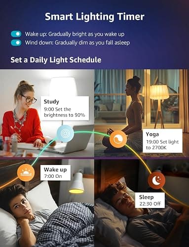 Lepro AI Smart Bulb B22, Music Sync Bayonet WiFi Bulb, Colors Changing Light Bulb Works with Alexa & Google Assistant, 806lm, App & Voice Control, Personalized AI Lighting Designer thumbnail 6