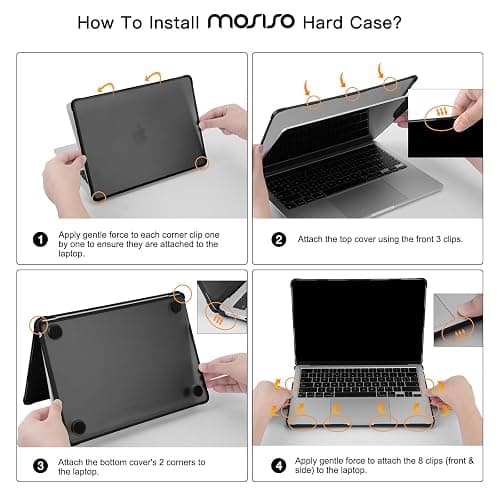 MOSISO Compatible with MacBook Air 13 inch Case M5 M4 M3 M2 2026-2022 | Hard Case&Keyboard Skin&Screen Film&Type C with TPU Bumper for MacBook Air 13.6, A3449 A3240 A3113 A2681, Pink thumbnail 6