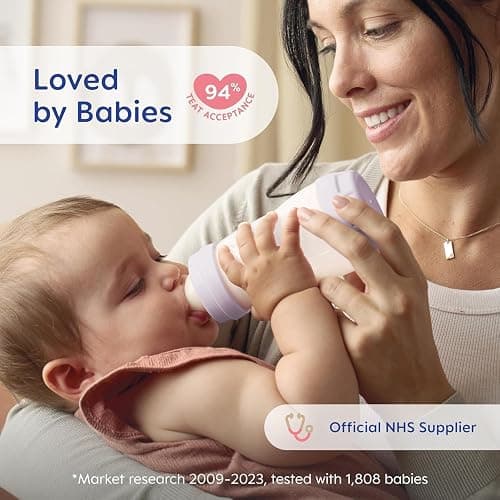 MAM Easy Start Anti-Colic Bottle Starter Set | Includes 4X Feeding Bottles and MAM Original Start 0-2 Month Soother | Self-Sterilising | Baby Gift Set of Newborn Essentials | White (Various Designs) - Set - White thumbnail 2