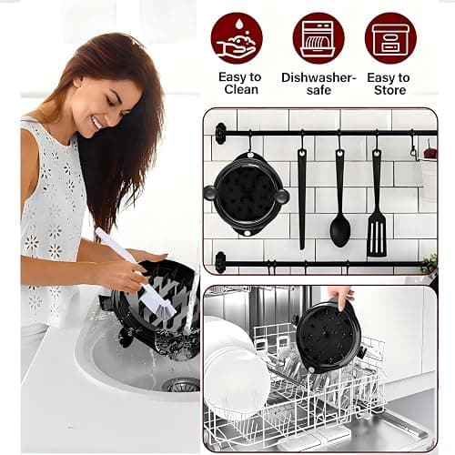 Chicken Shredder Tool Twist Large Chicken Breast Shredder Tool-Meat Shredder Meat Masher for Chicken Ground Beef Pork with Up-grated Stainless Steel Spikes Kitchen Gadgets Essentials (Black&Black) thumbnail 6
