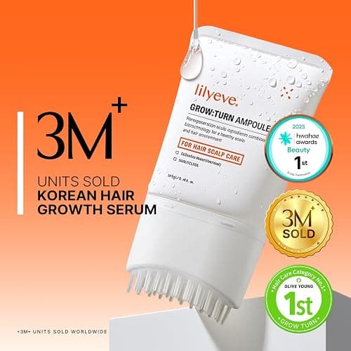 lilyeve GROWTURN Hair Growth Serum with Built-in Brush, Heartleaf-Derived Exosomes to Revitalize, Scalp Massager, Korean Hair Care, 3.38 fl. oz. thumbnail 2