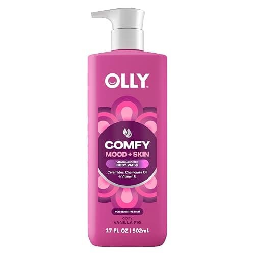 OLLY Body Wash Comfy Mood + Skin Cozy Vanilla & Fig 17 fl oz | With ceramides, chamomile oil & vitamin E to Hydrate & Nourish Skin - Image 1
