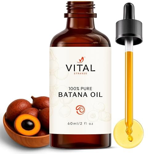 Vital Strands Batana Oil for Hair Growth – 100% Pure & Organic Botana Oil from Honduras – Strengthens, Thickens & Restores Natural Hair – Cold Pressed Raw Scalp & Hair Treatment for Men & Women – 60ml - Image 1