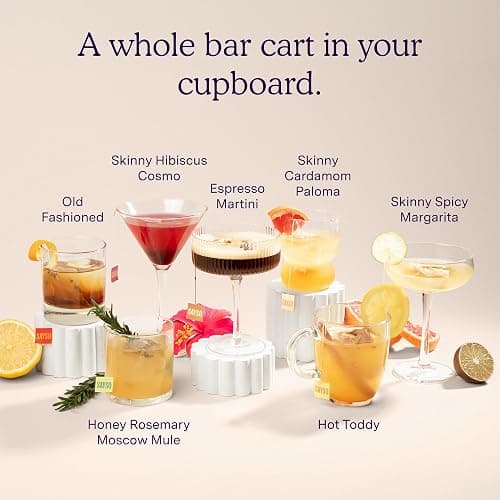 SAYSO: Espresso Martini Instant Cocktail Tea Bags | Infuses with Cold Water & Spirits for a Premium Craft Cocktail or Mocktail (25 Calories, 5g Sugar), 8-Pack thumbnail 9