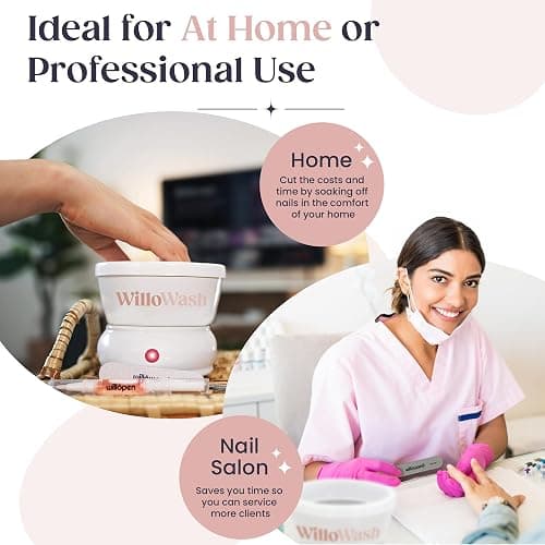 Willowash Electric Nail Soaking Bowl – Acetone-Proof Acrylic Nail Remover Kit for Home – Dip Powder & Acrylic Soak Off Bowl – 100% Pure Acetone Warmer Machine, Manicure Soaking Bowl with Tools thumbnail 6