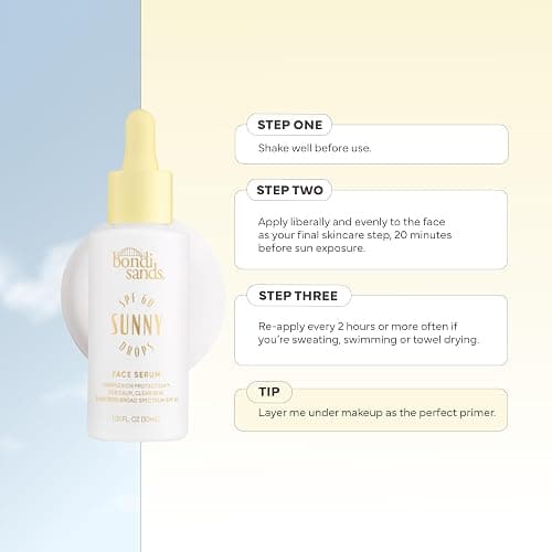 Bondi Sands Sunny Drops SPF 60 Face Serum, Hydrating + Nourishing Broad Spectrum Sunscreen, Lightweight, Silky-Smooth Finish, Oil-Free, 1.01 Fl Oz thumbnail 6