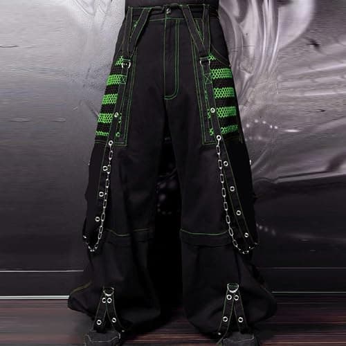 Women Emo Goth Baggy Pants Hip Hop Jeans Y2K Punk Scene High Waisted Wide Leg Denim Pants Streetwear thumbnail 2
